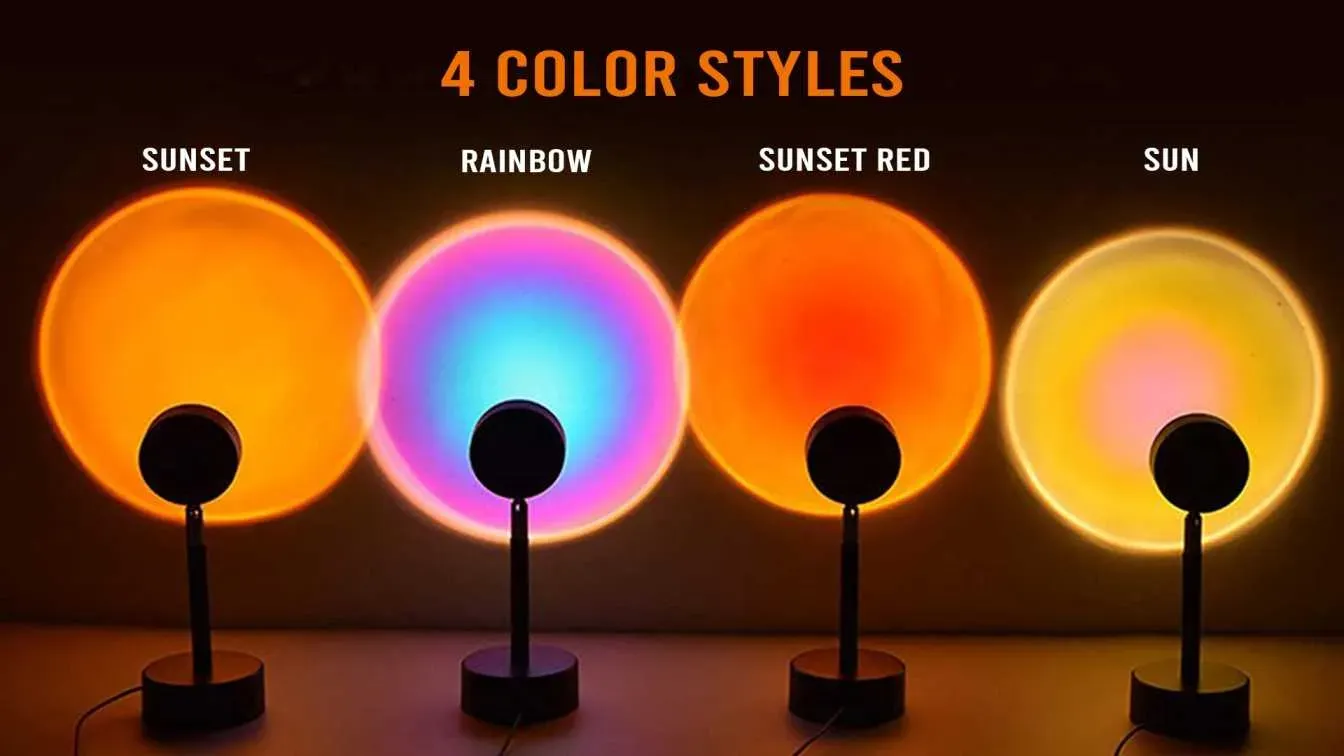 Buy sunset lamp atmospheric light with different effects at best price in Pakistan| Rhizmall.pk