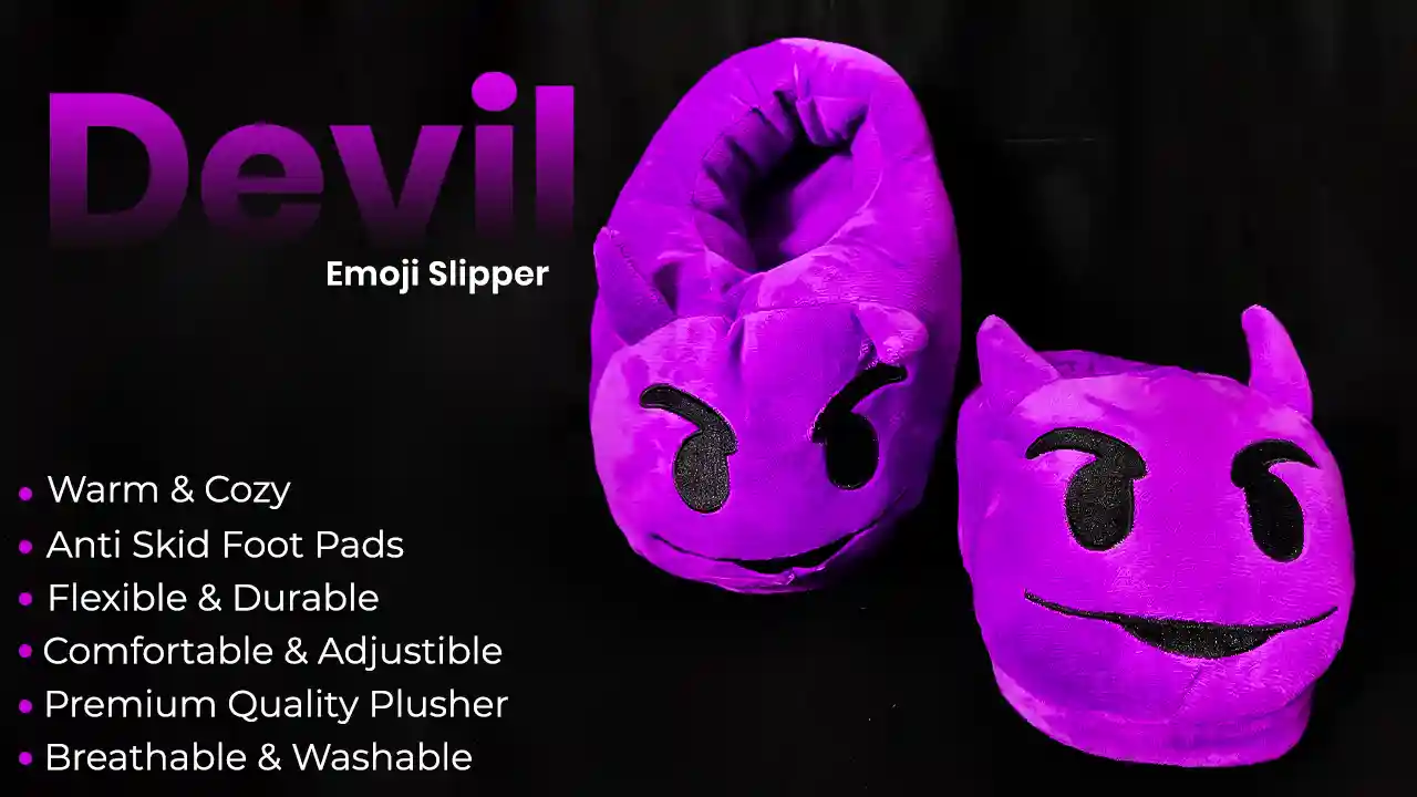 Buy Devil emoji slipper at best price in Pakistan | RHizmall.pk