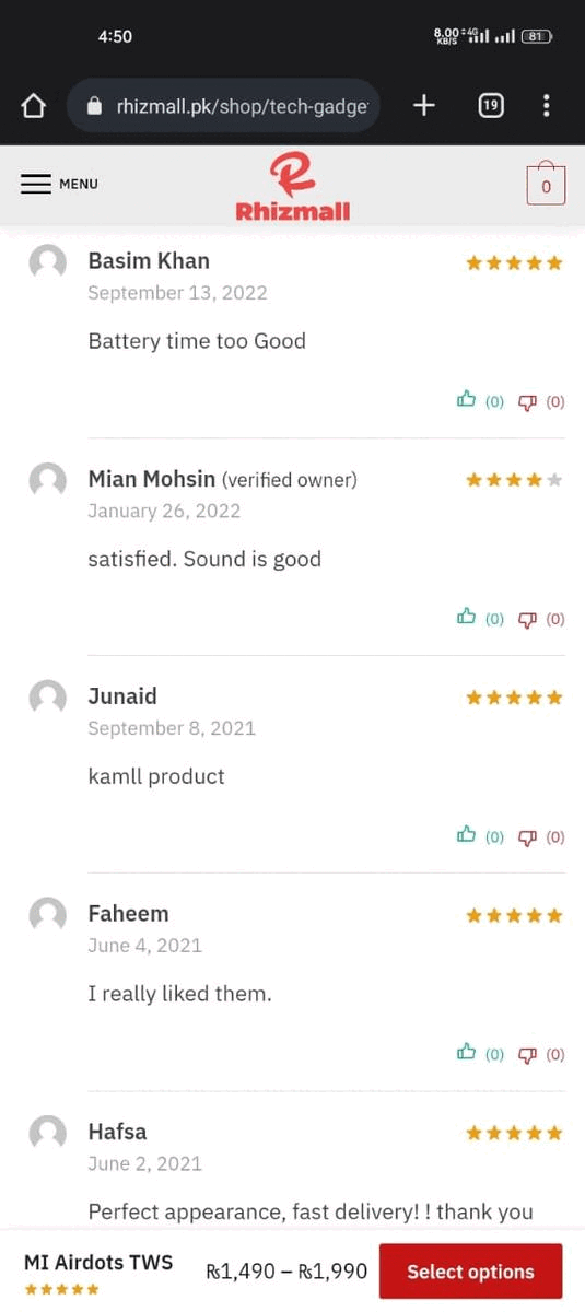 Positive Reviews