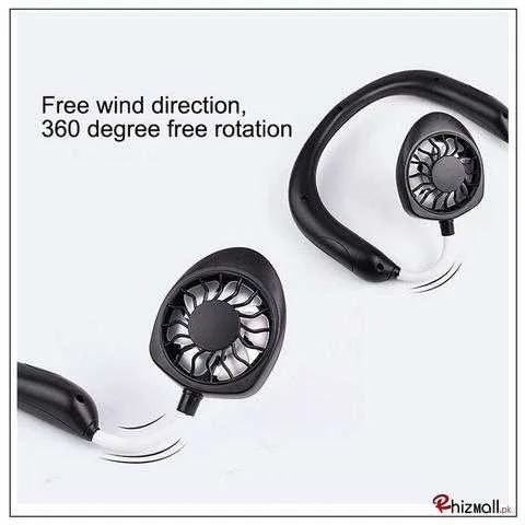 Buy USB Chargeable NeckBand Fan at best price | Rhizmall.pk