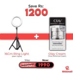 Buy combo of Olay cream and 16cm Ring Light at best price in Pakistan | Rhizmall.pk