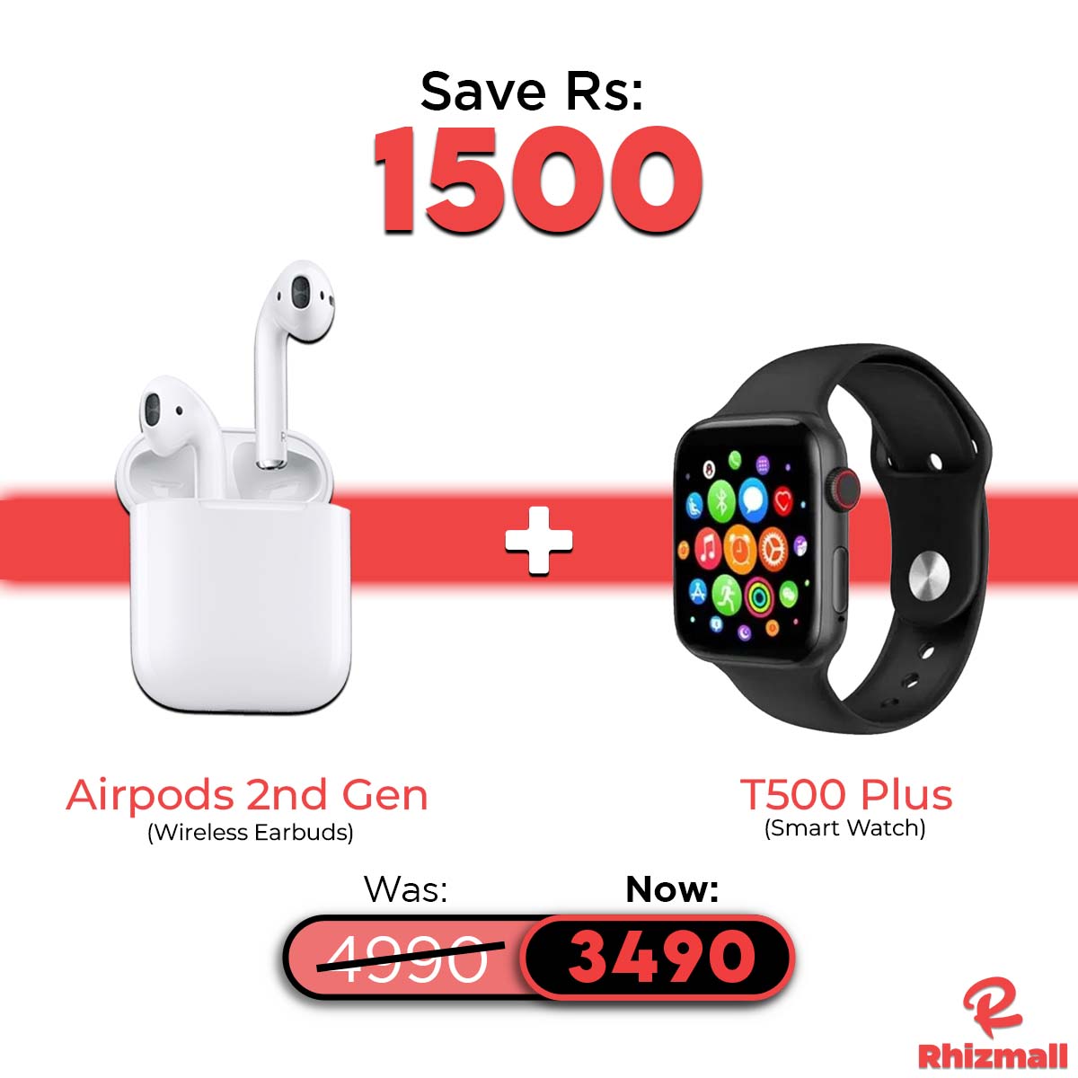 Buy Smart Watches , Earbuds, Ring Light , Gamepad, Thumb sleeves, in Combos , With Huge Discount only at Rhizmall.pk