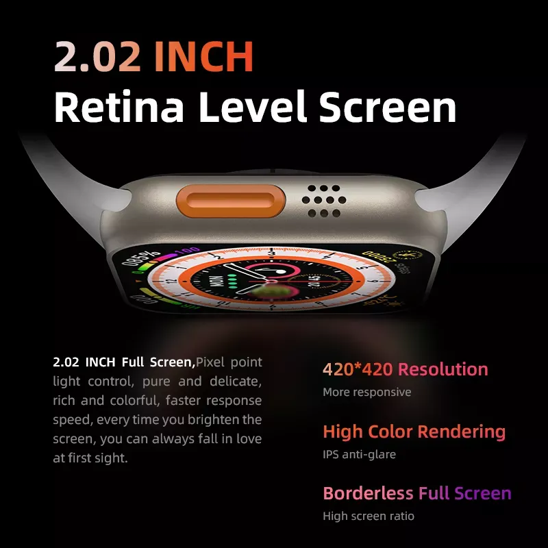 Buy HW8 Ultra Series 8 Full HD Display Smart Watch | Rhizmall.pk