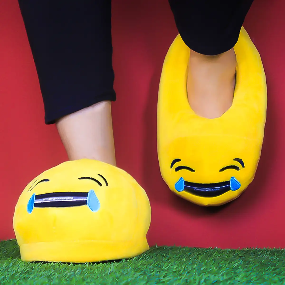 Laughing Emoji Slipper Warm and Comfortable - Rhizmall.pk