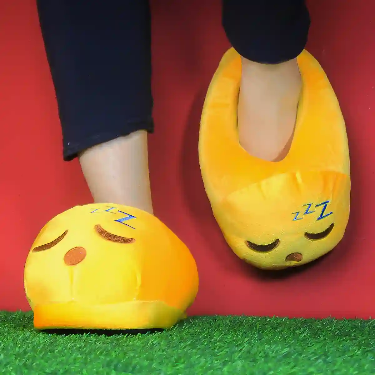 Sleepy Emoji Slipper Warm and Comfortable Rhizmall.pk