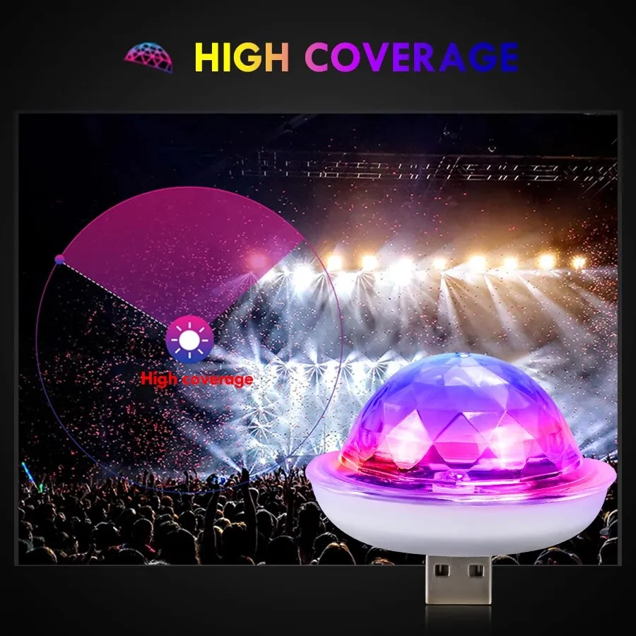 Buy Car USB Ambient Light DJ RGB Mini Colorful Led  | Rhizmall,pk