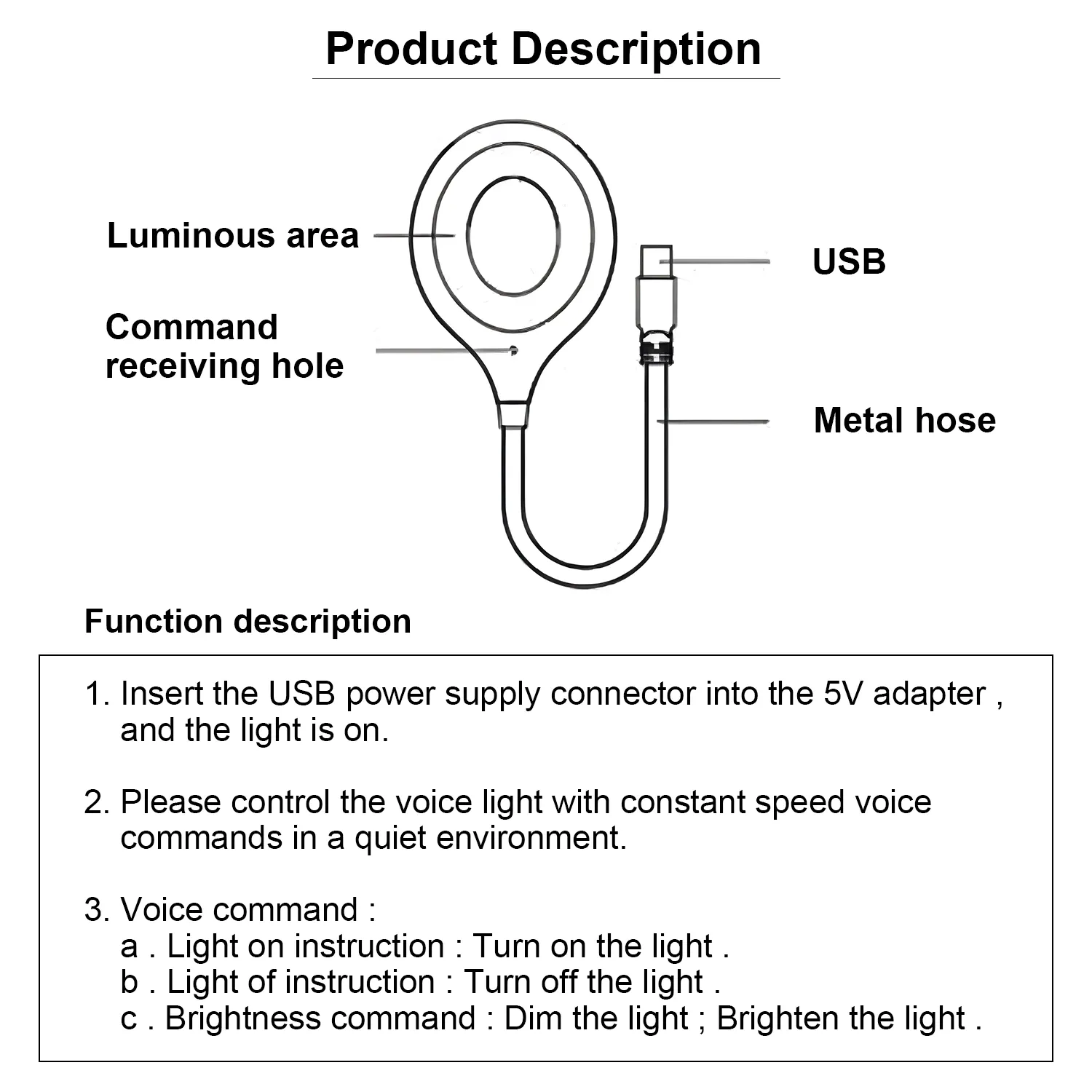 Buy USB Smart Voice LED Lamp at best price in Pakistan | Rhizmall.pk