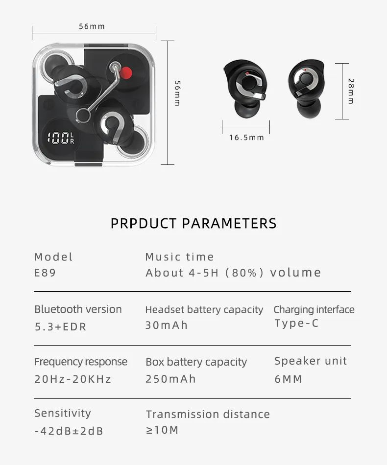 Buy E89 Transparent Earbuds at best price in Pakistan | Rhizmall.pk