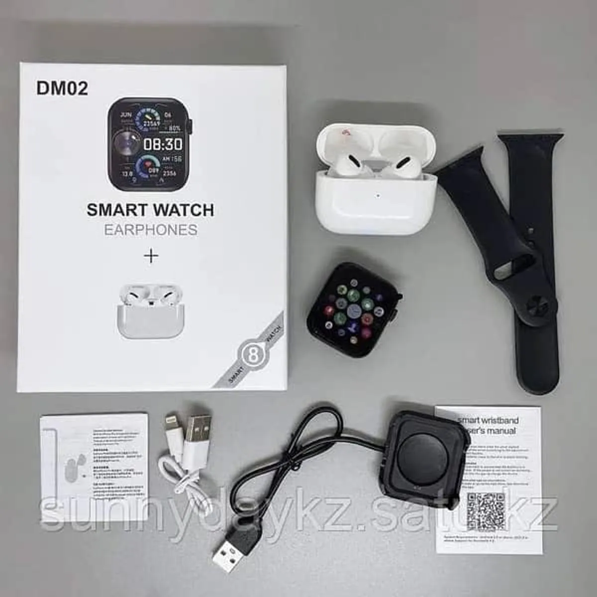 Buy DM02 Smart watch with earbuds at best price in Pakistan | Rhizmall.pk