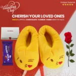 Buy Valentine Day Special Emoji Slippers package at best price in Pakistan | Rhizmall.pk